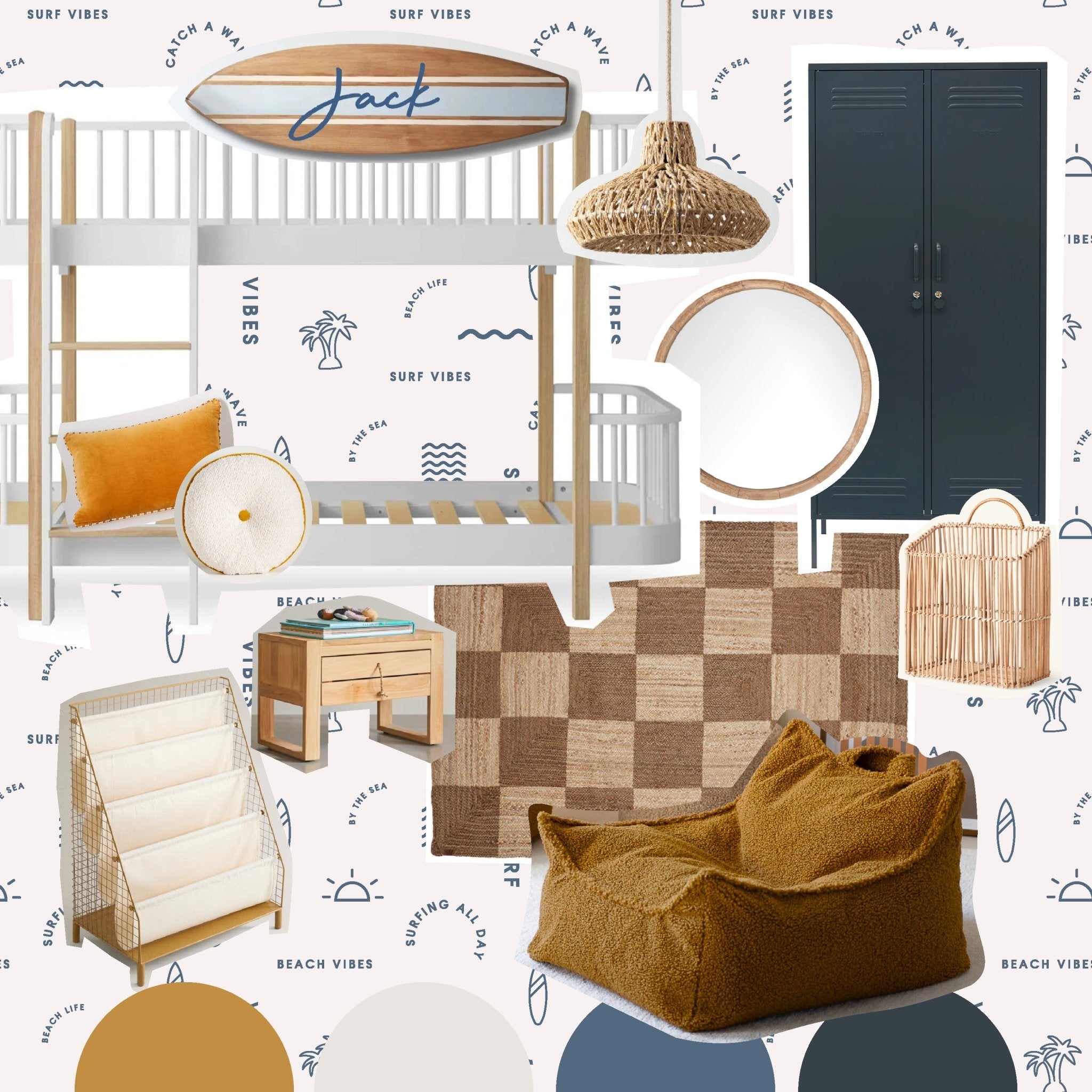 Summer Beach Vibes Room Inspo 🌊 - Munks and Me - Nursery Wallpaper