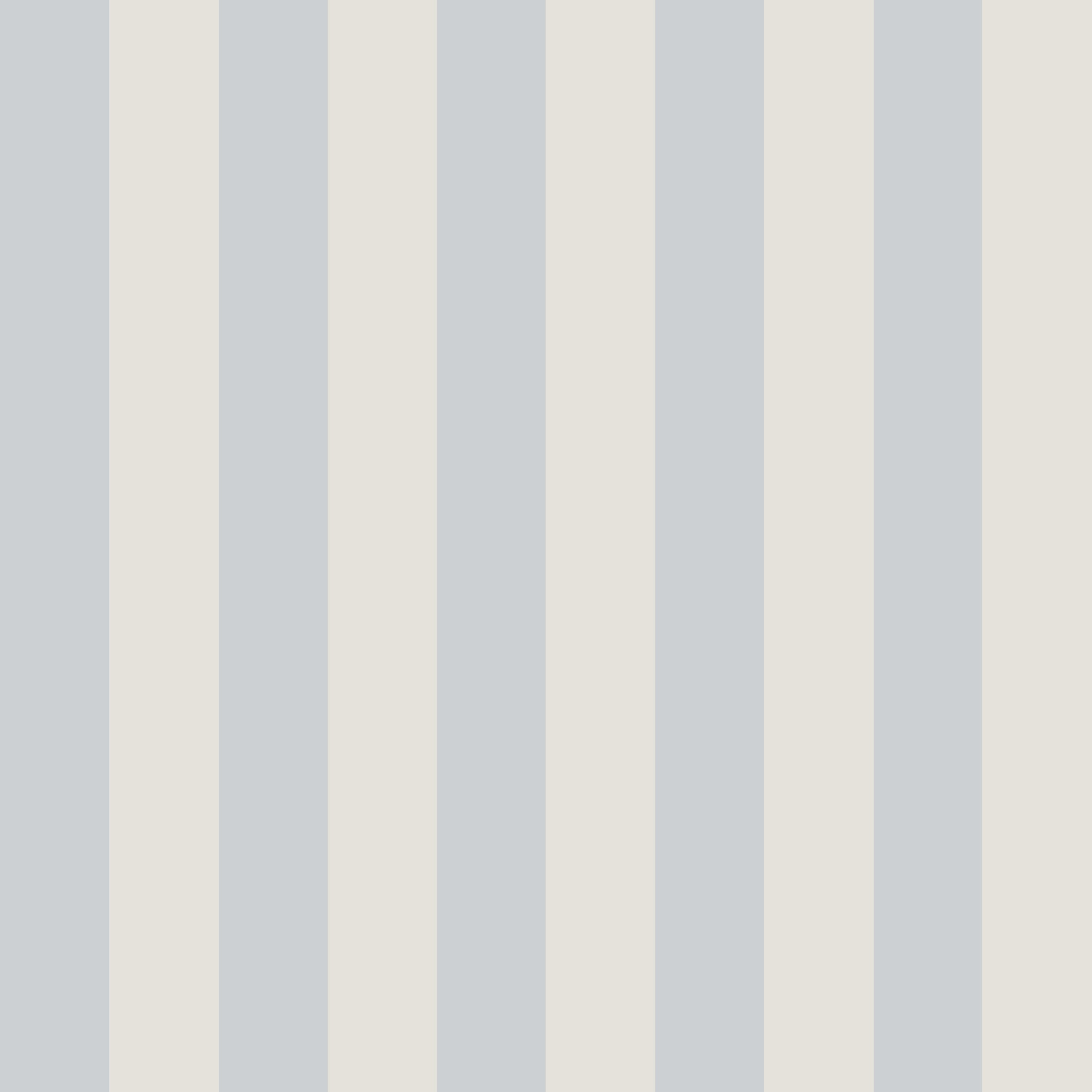 The Circus Stripe Wallpaper Sky by munks and me features whimsical, evenly spaced stripes in light gray and off-white, making it perfect for brightening up kids or nursery spaces with playful charm.
