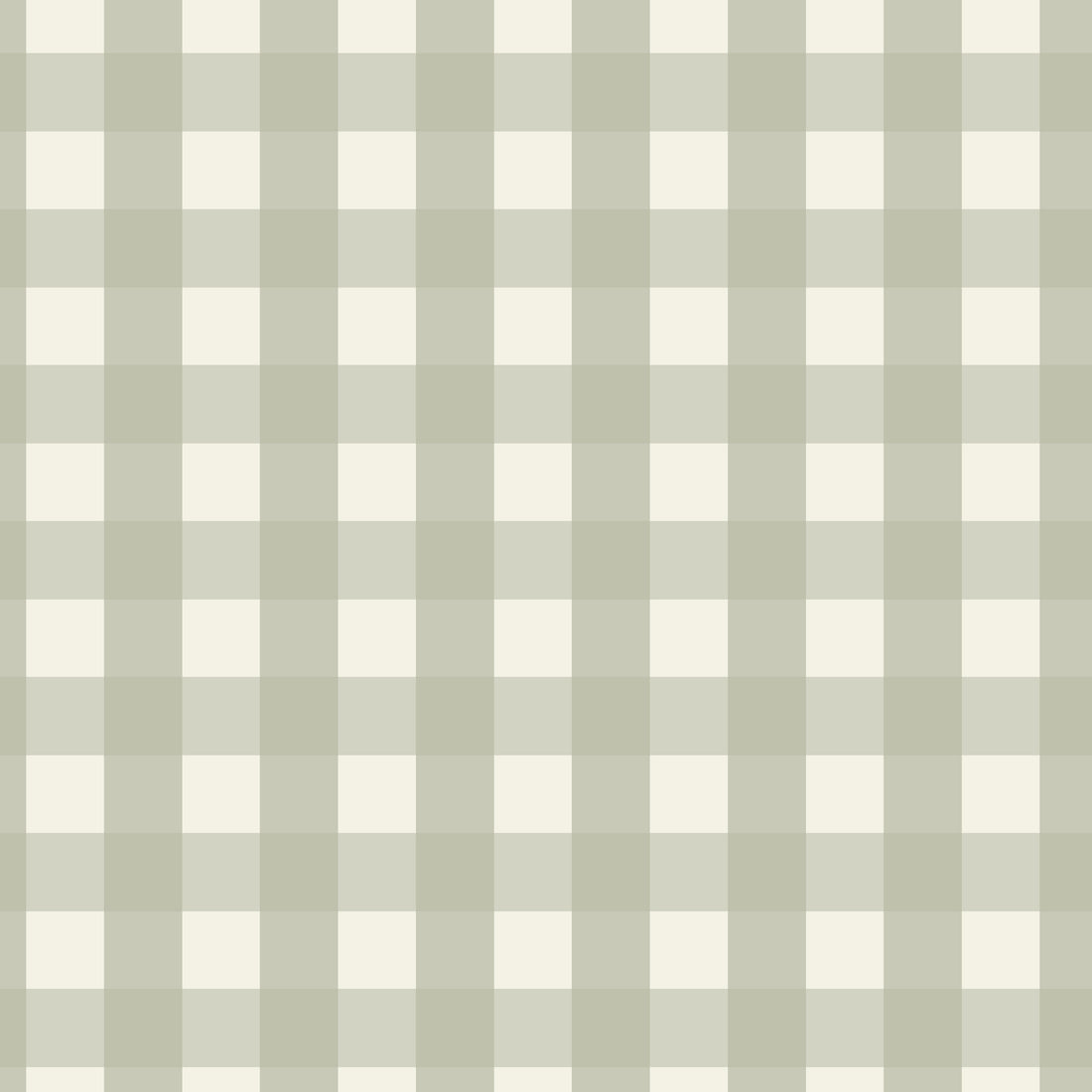 Mini Check Wallpaper, Green featuring a light sage green and off-white gingham check pattern.