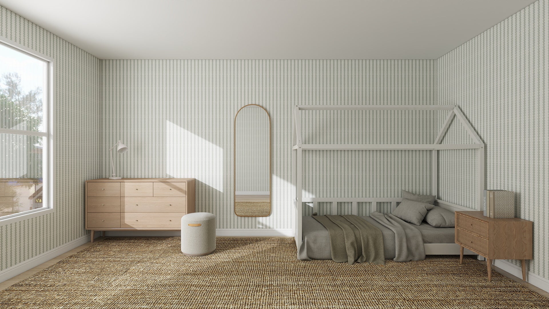 Little Abacus Stripe wallpaper