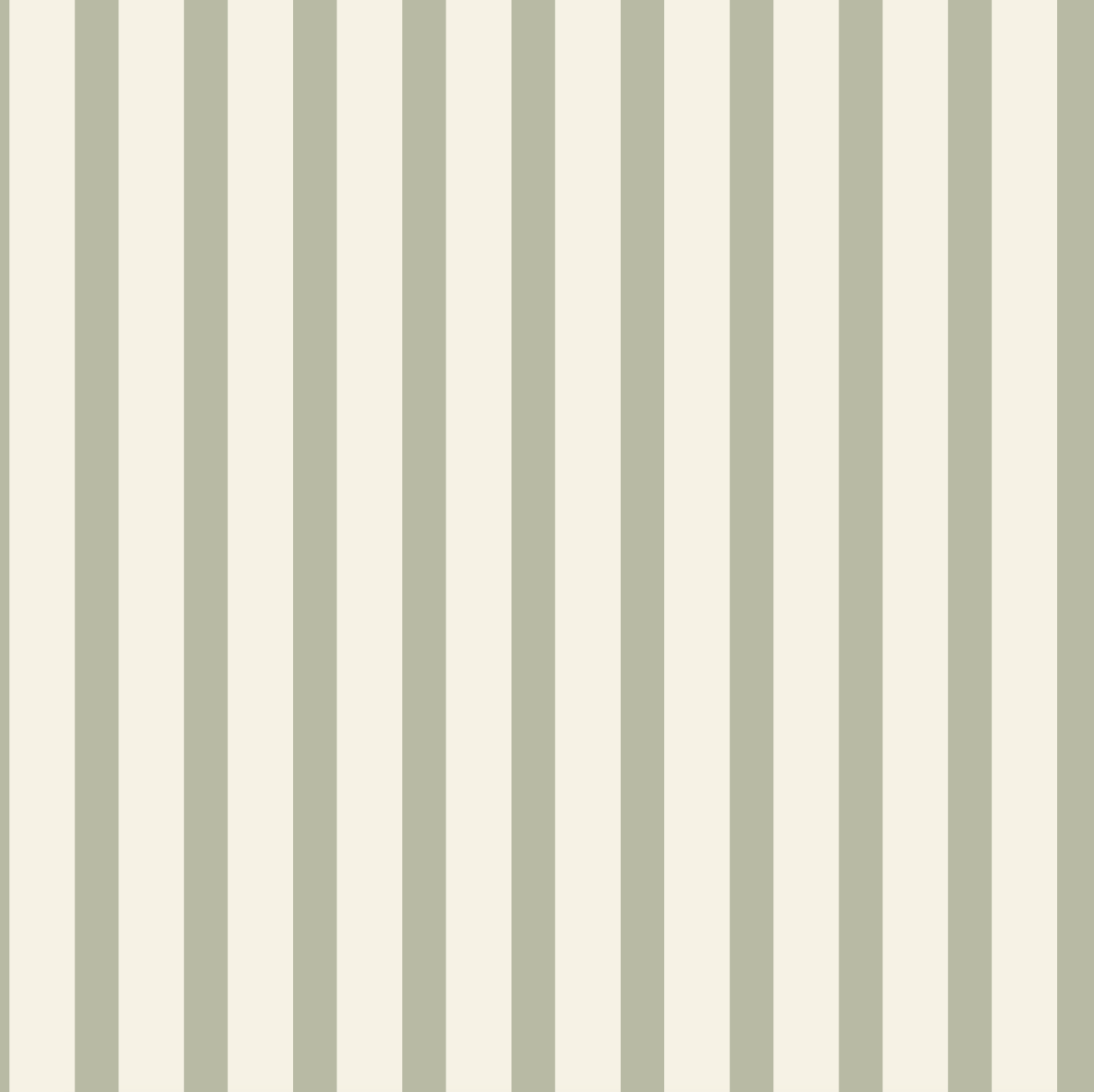 Pico Stripe Wallpaper Green features evenly spaced vertical stripes in soft green and off-white, creating a simple, clean design—perfect as nursery wallpaper for a soothing and timeless look.