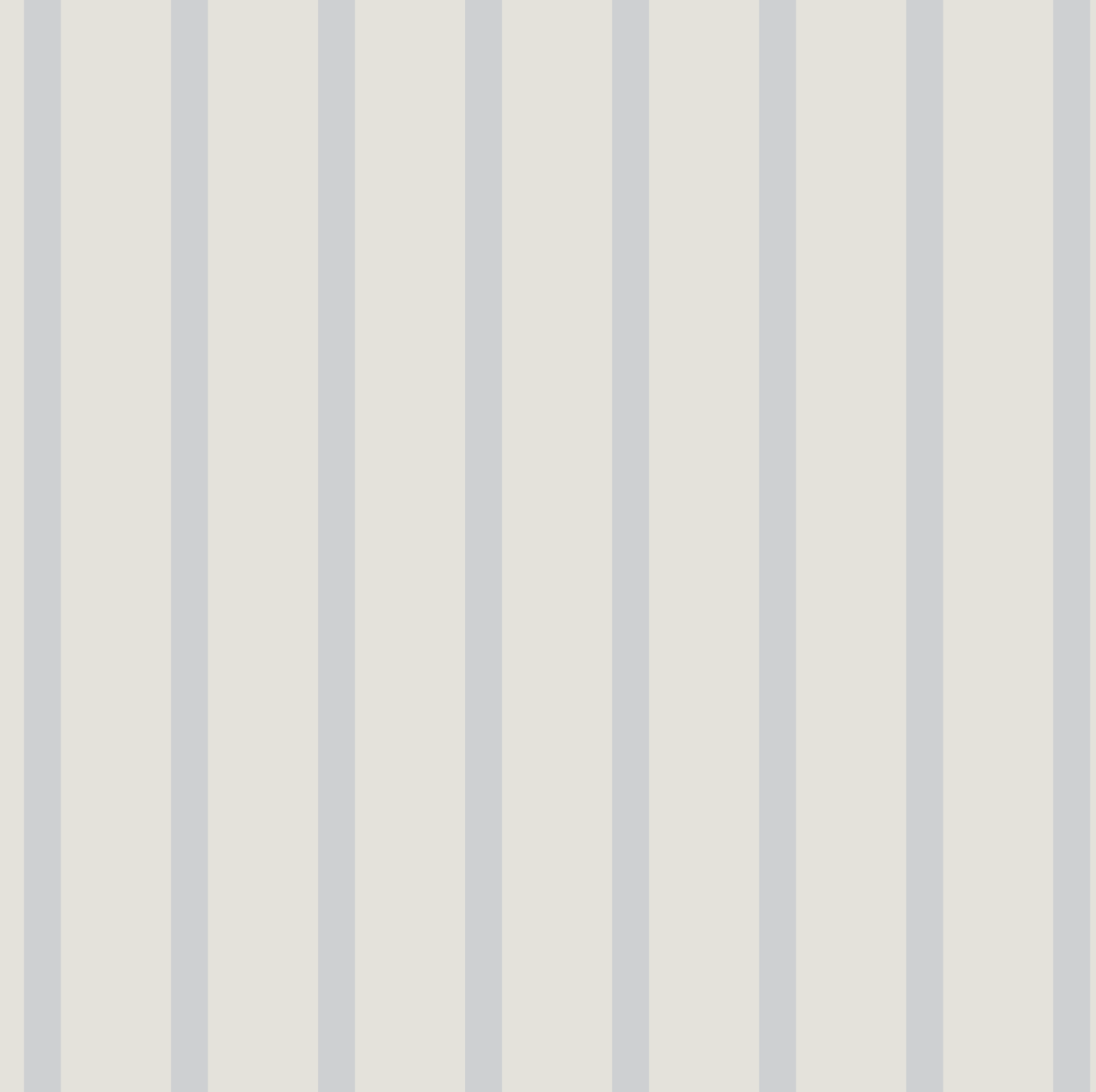 The Pinstripe Wallpaper Sky by munks and me features vertical light gray stripes that create a soothing nursery backdrop on white walls. Add touches of blue to enhance the calm atmosphere.