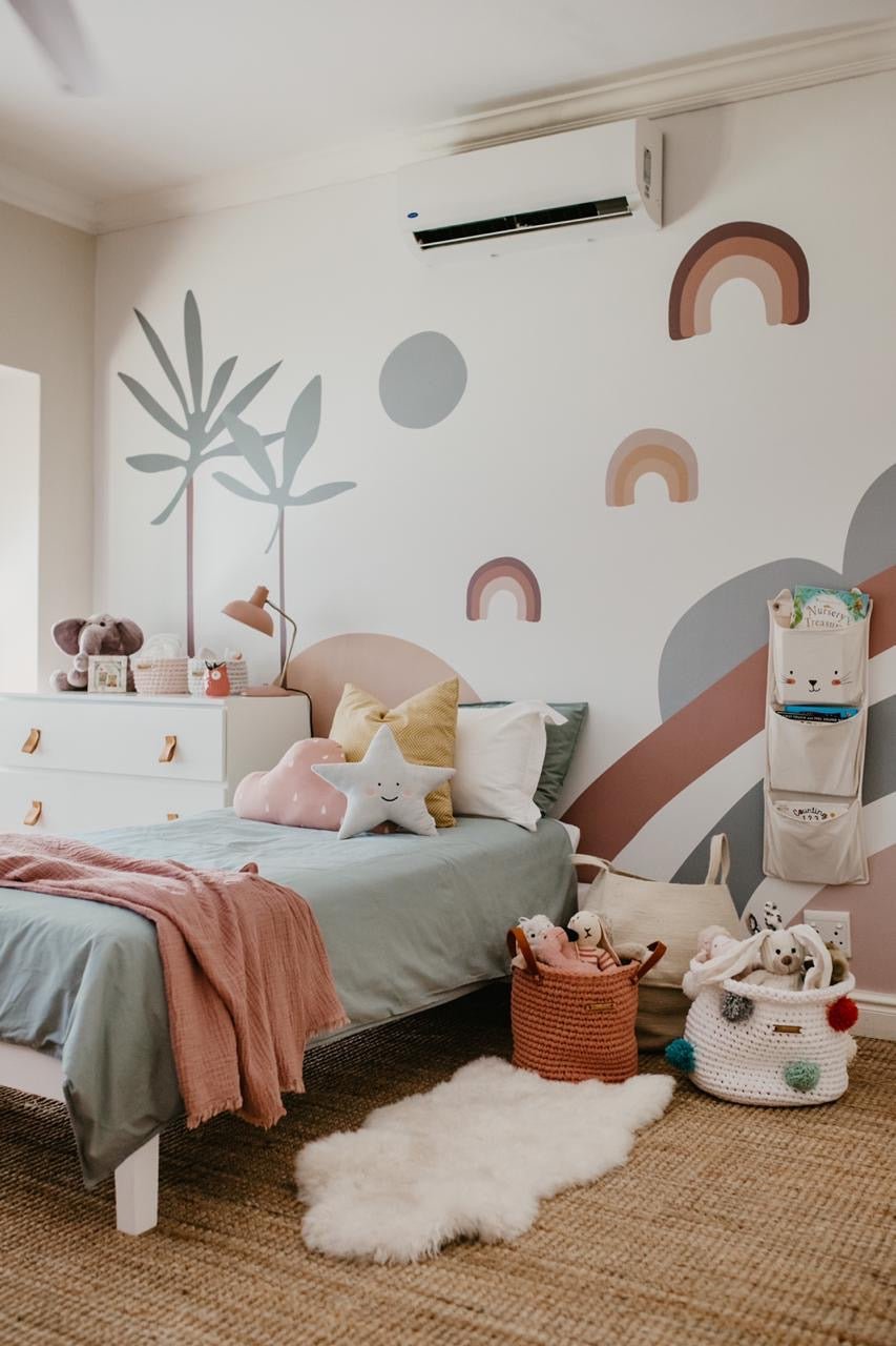 Abstract Wren Wallpaper Mural - Munks and Me Wallpaper