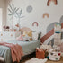 Abstract Wren Wallpaper Mural - Munks and Me Wallpaper