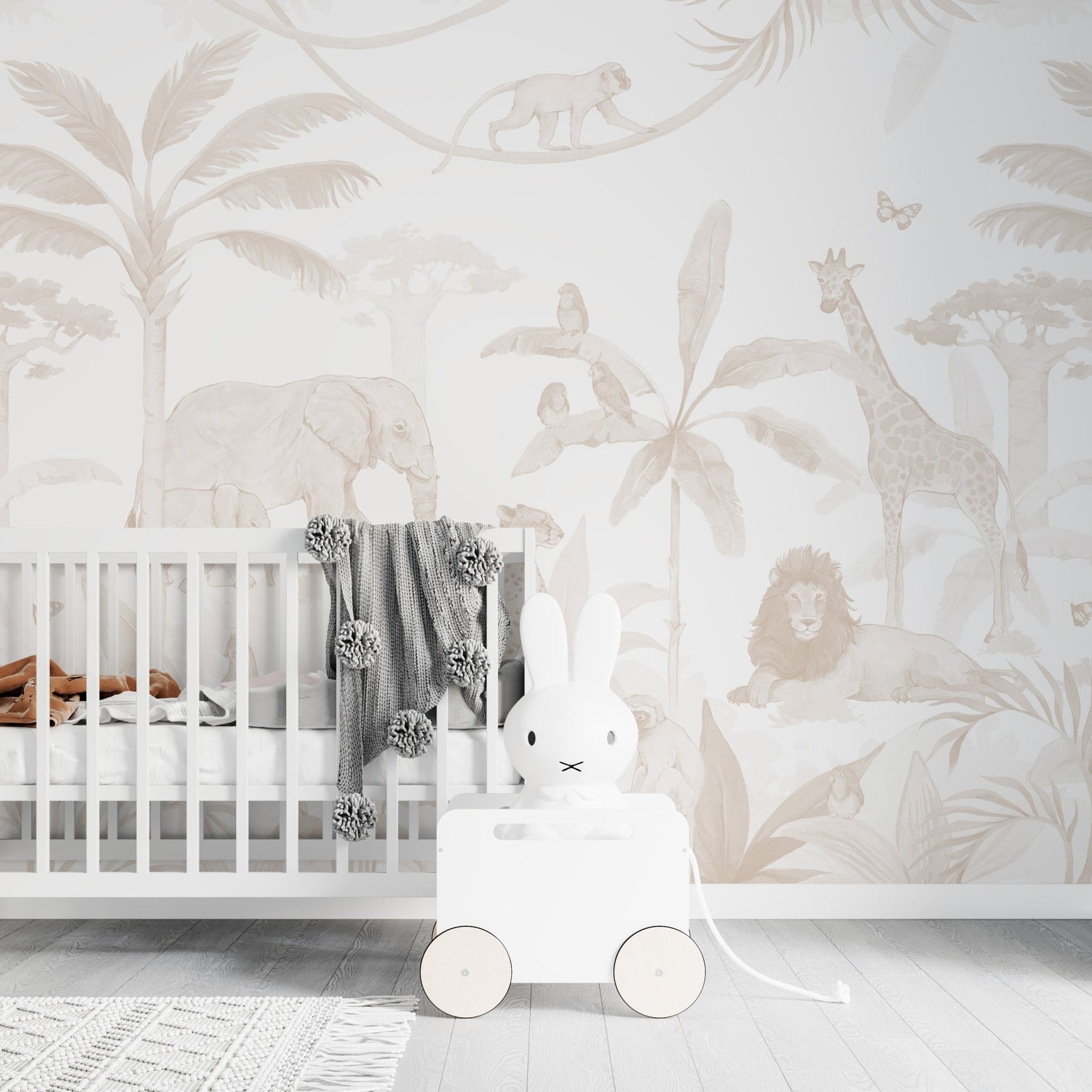 African Safari Wallpaper Mural | Neutral - Munks and Me Wallpaper