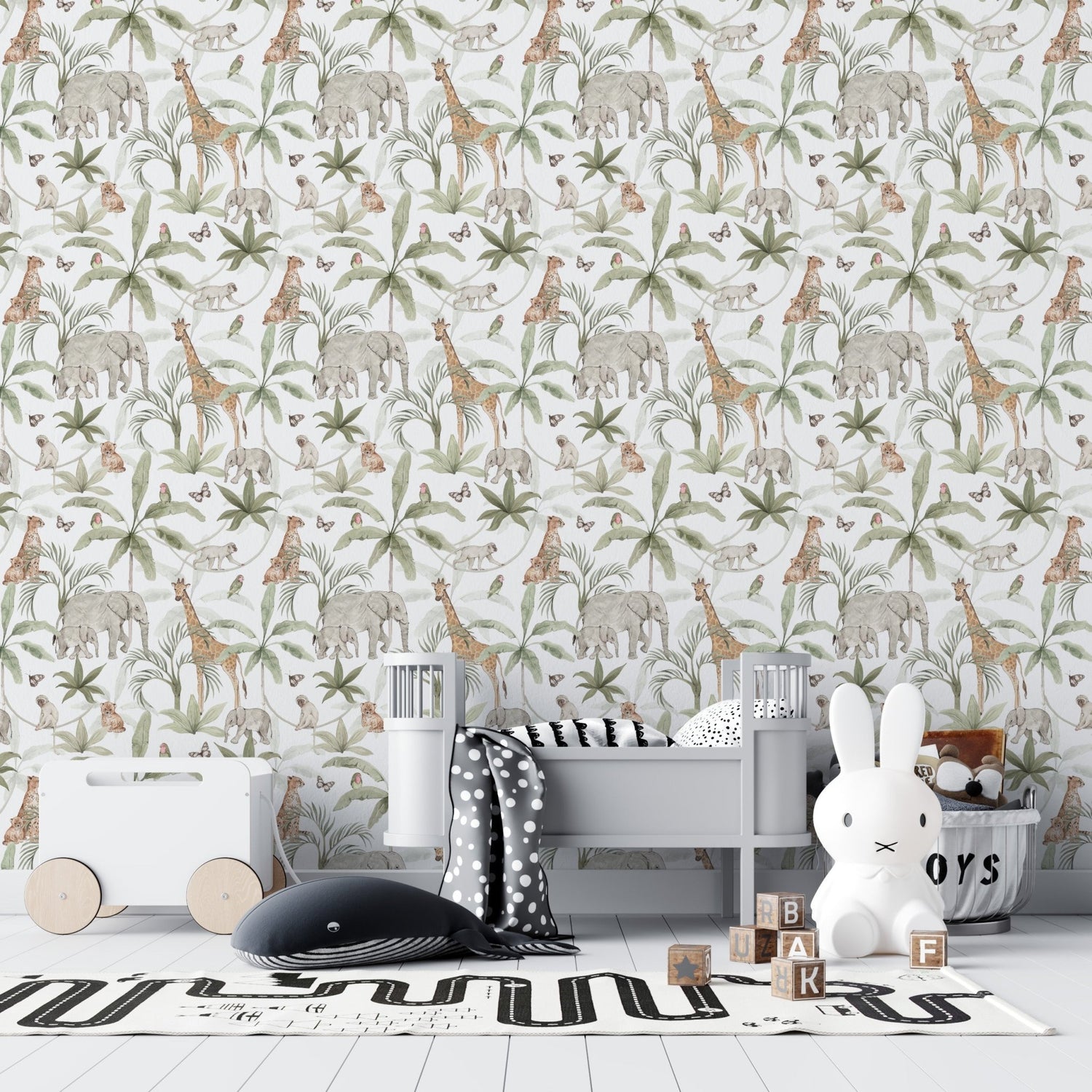 African Safari Wallpaper Repeat Pattern - Munks and Me Wallpaper