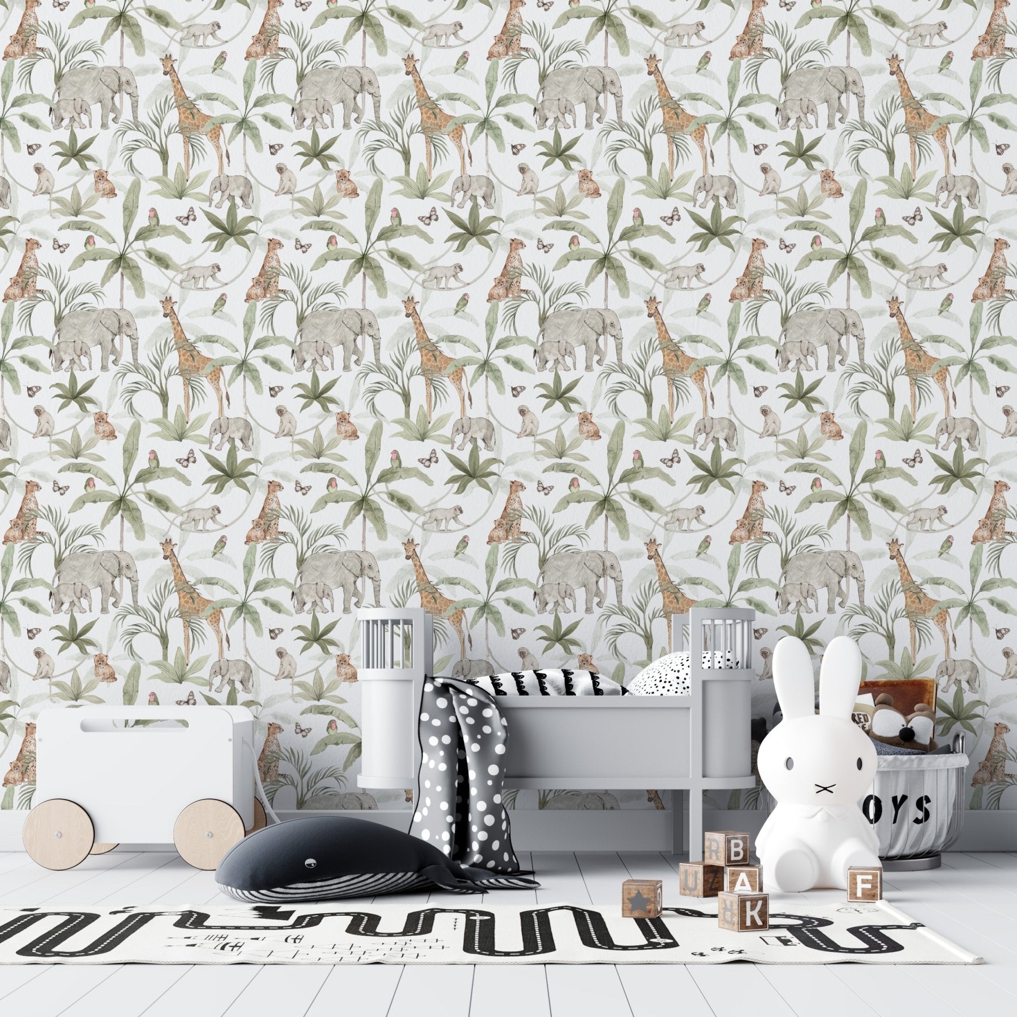 African Safari Wallpaper Repeat Pattern - Munks and Me Wallpaper