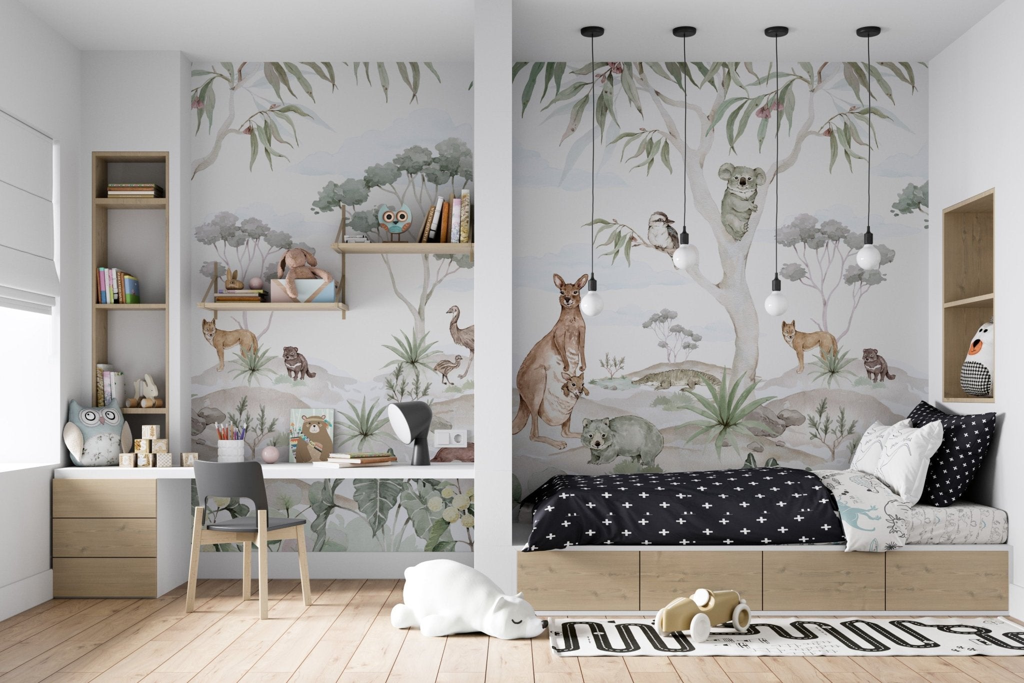 Australia Animal Mural Wallpaper | Sample - Munks and Me Wallpaper