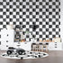 Billys Checkered  Wallpaper Black | Sample - Munks and Me Wallpaper