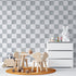 Billys Checkered  Wallpaper Blue | Sample - Munks and Me Wallpaper
