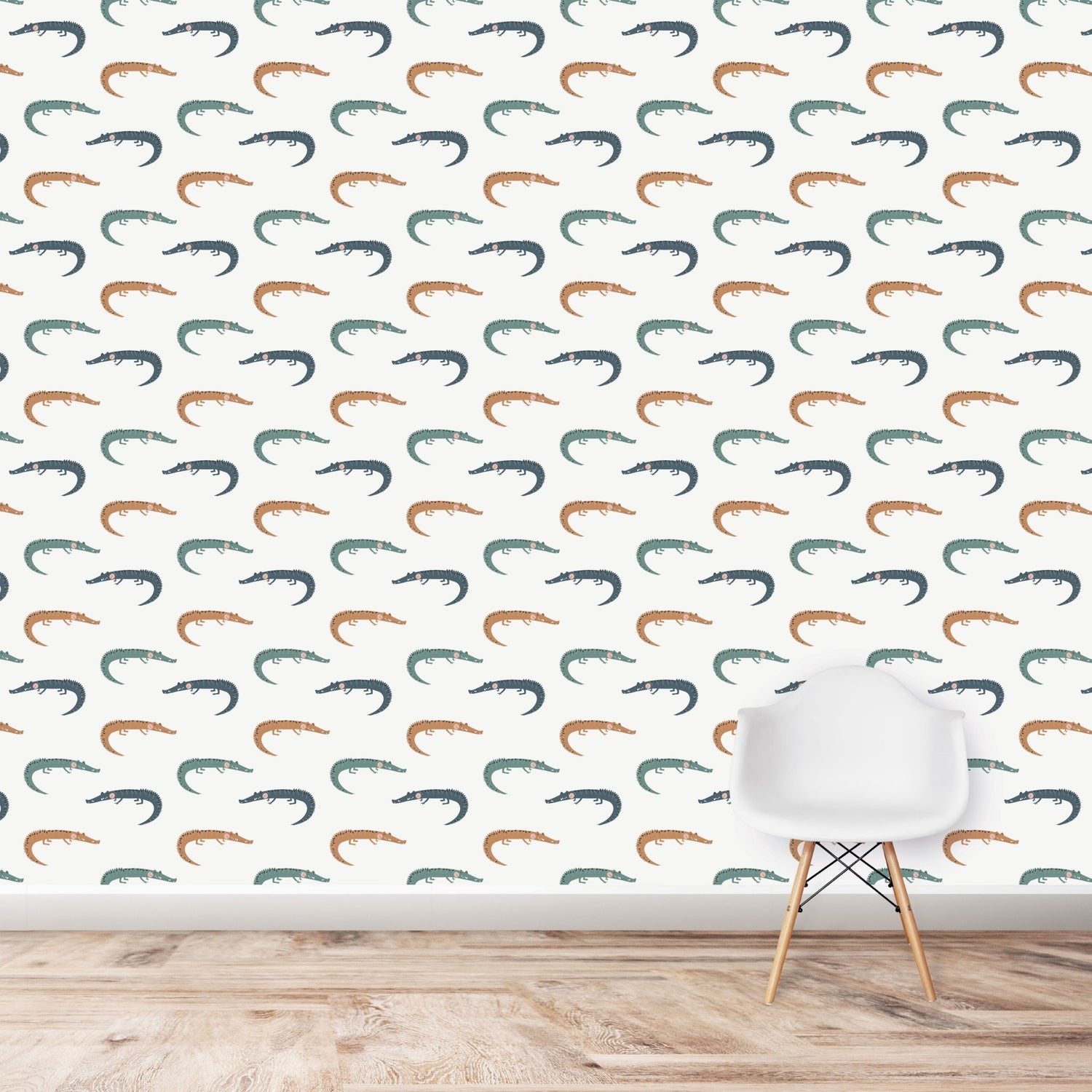 Crocodile Wallpaper | Sample - Munks and Me Wallpaper