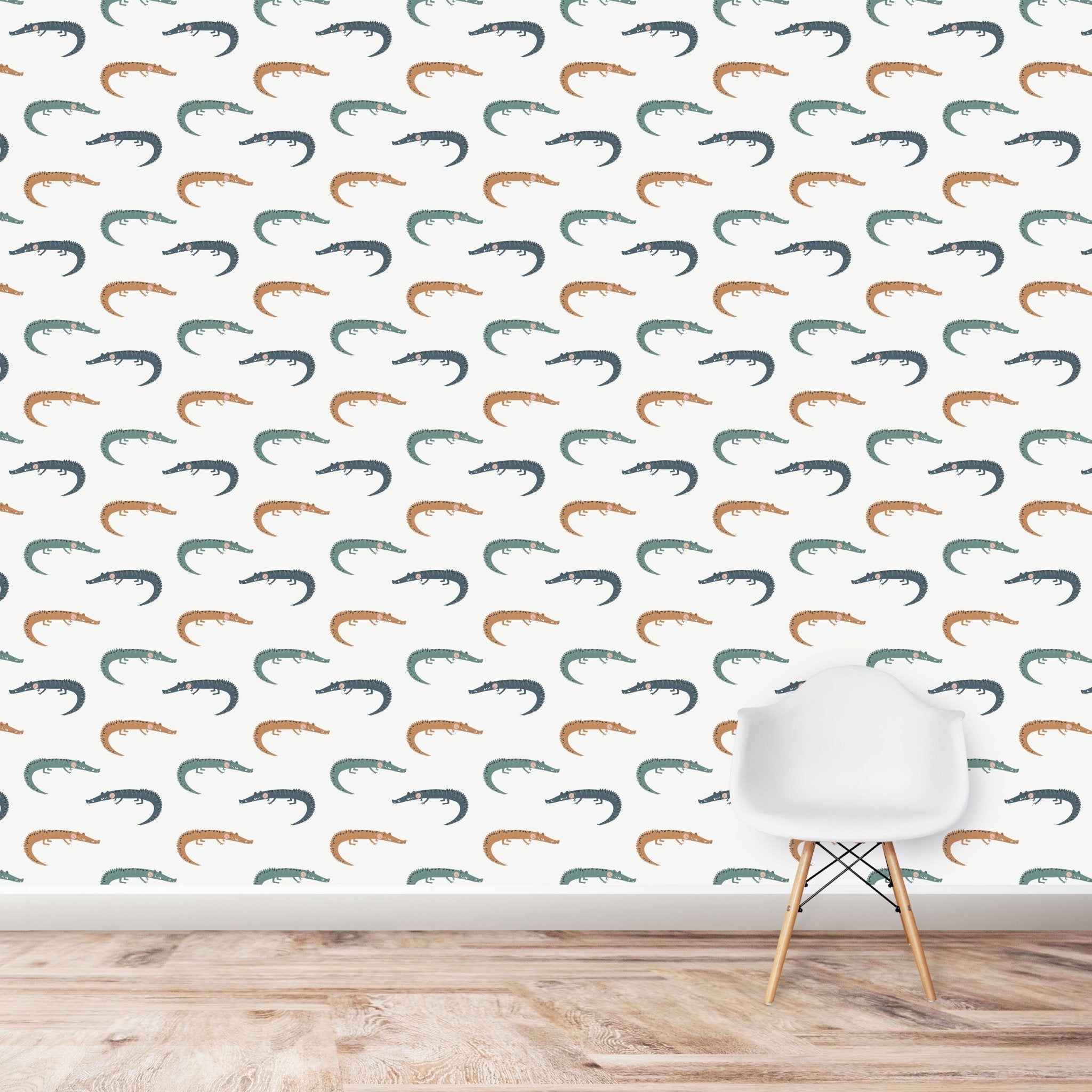 Crocodile Wallpaper | Sample - Munks and Me Wallpaper