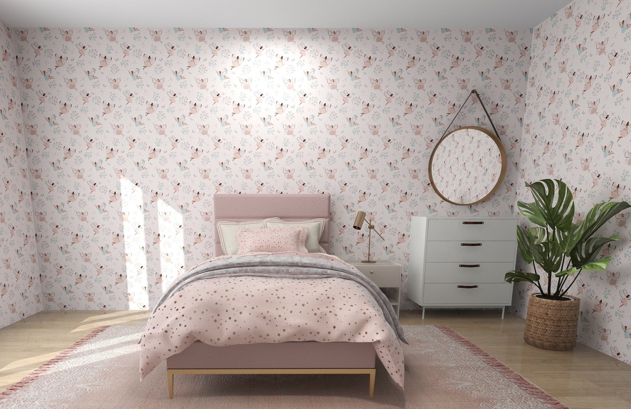 Fairy Wonderland Pinks Wallpaper Repeat Pattern - Munks and Me Wallpaper