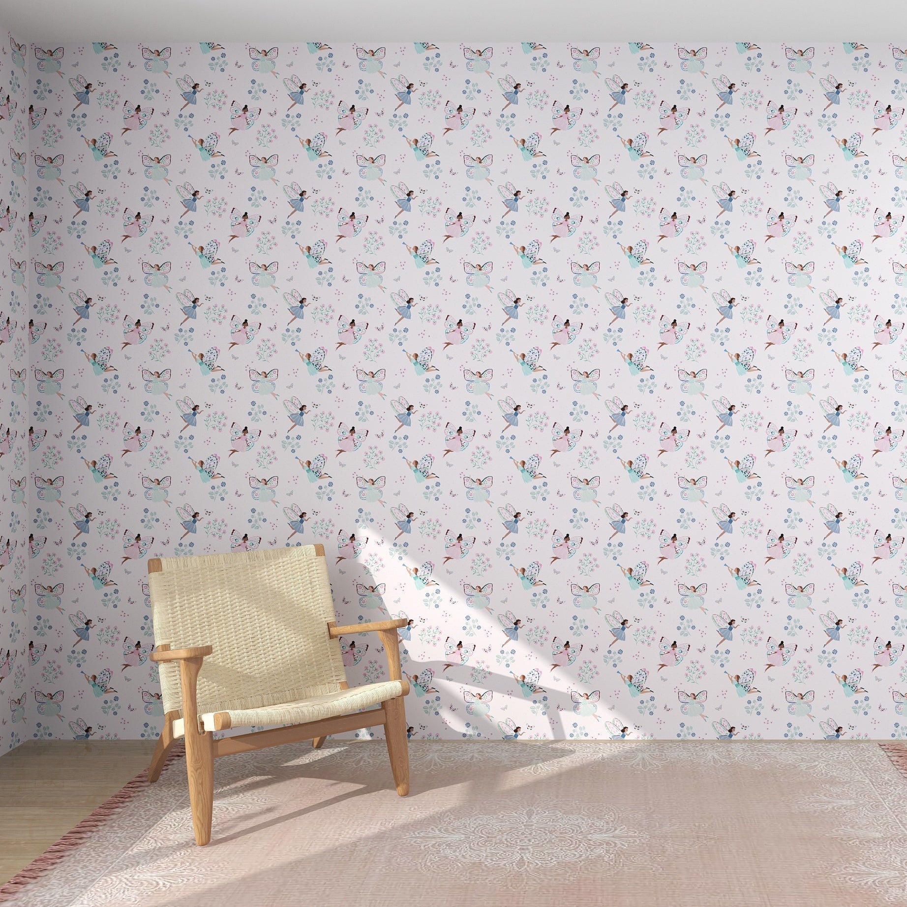 Fairy Wonderland Purple Wallpaper Repeat Pattern - Munks and Me Wallpaper