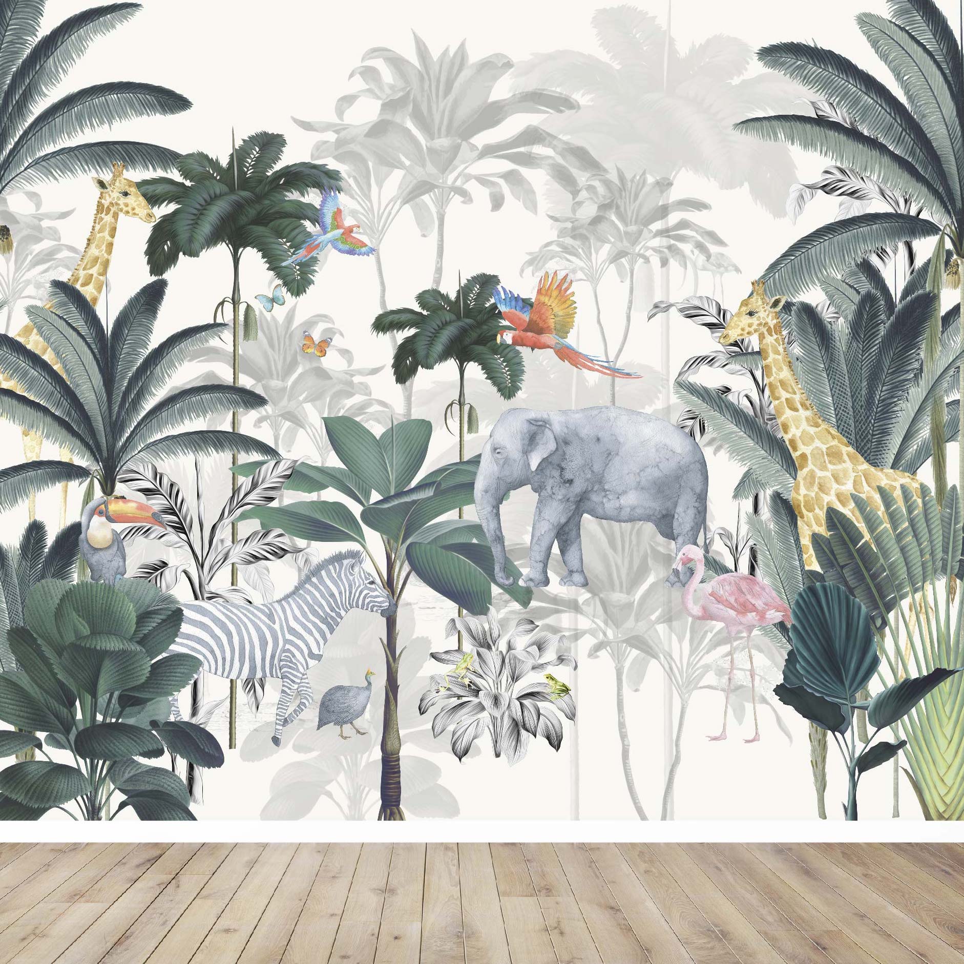 Jungle Wallpaper Mural - Munks and Me Wallpaper