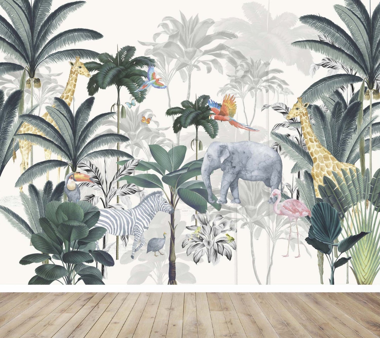 Jungle Wallpaper Mural - Munks and Me Wallpaper