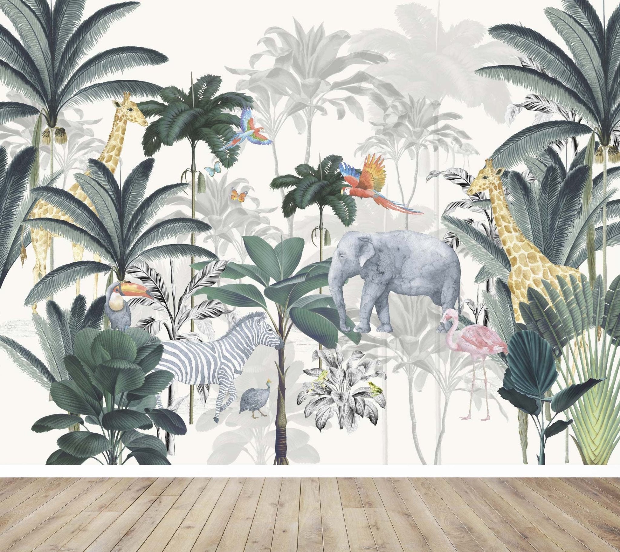 Jungle Wallpaper Mural - Munks and Me Wallpaper