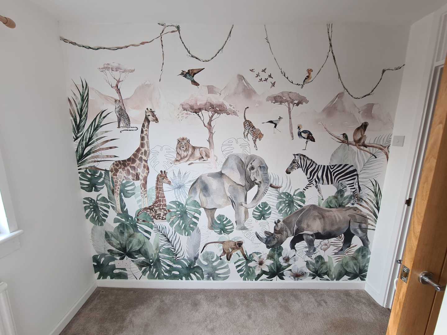 Paradise Jungle Wallpaper Mural - Munks and Me Wallpaper