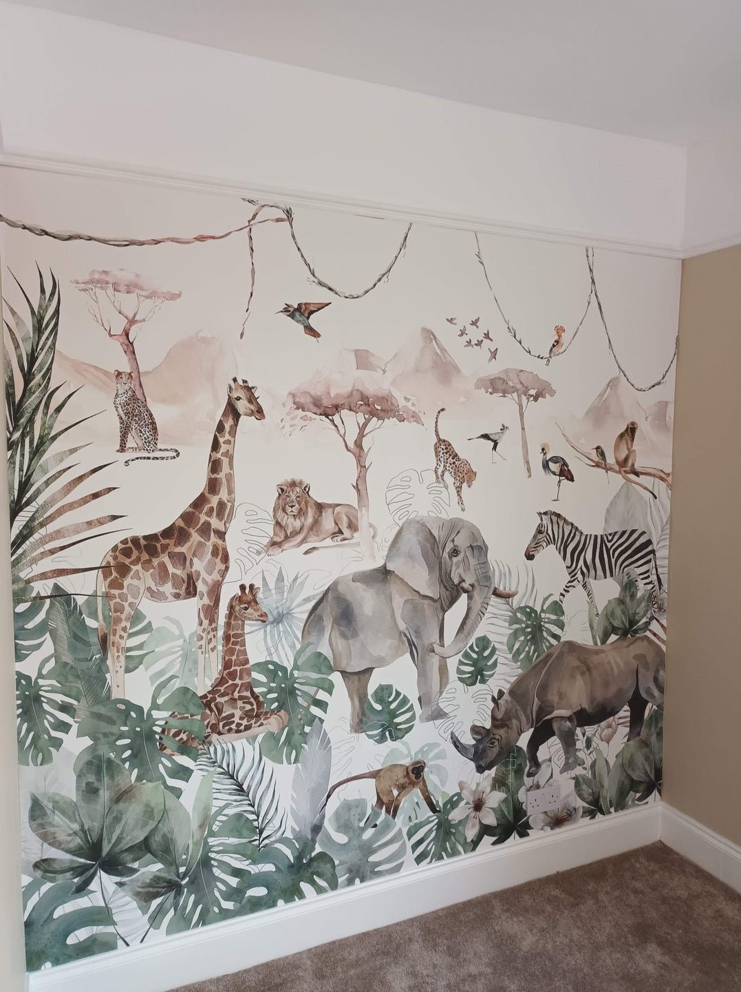 Paradise Jungle Wallpaper Mural - Munks and Me Wallpaper