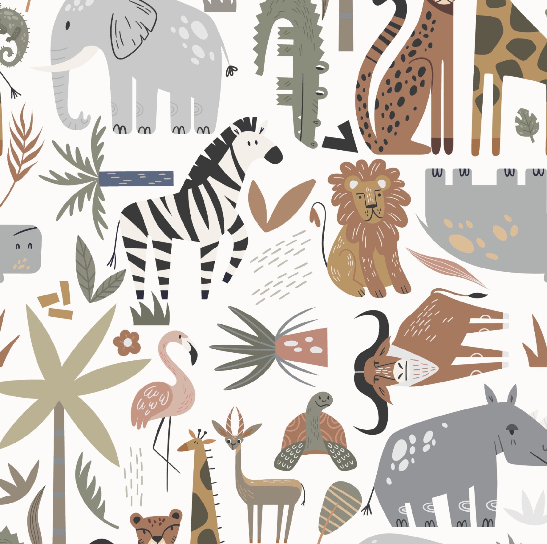 Safari Tetris Wallpaper Roll | Sample - Munks and Me Wallpaper