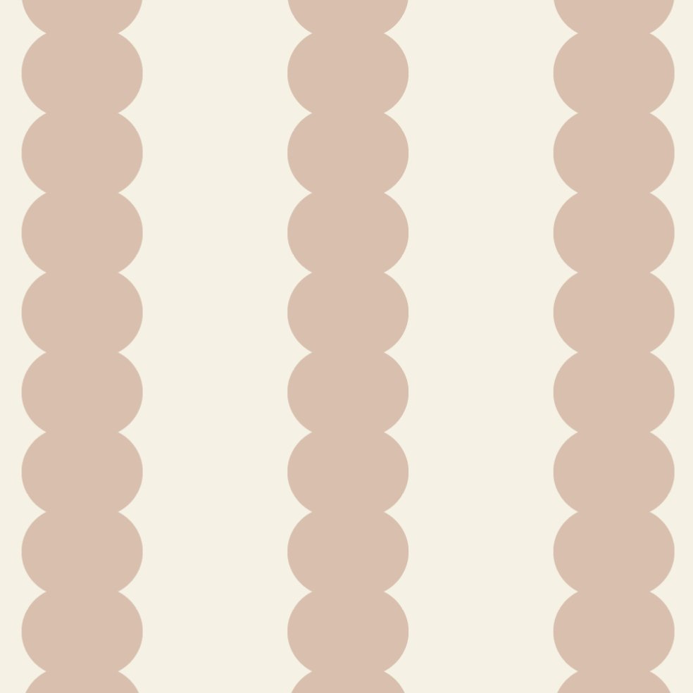 Scallop Stripe Wallpaper Pink | Sample - Munks and Me Wallpaper