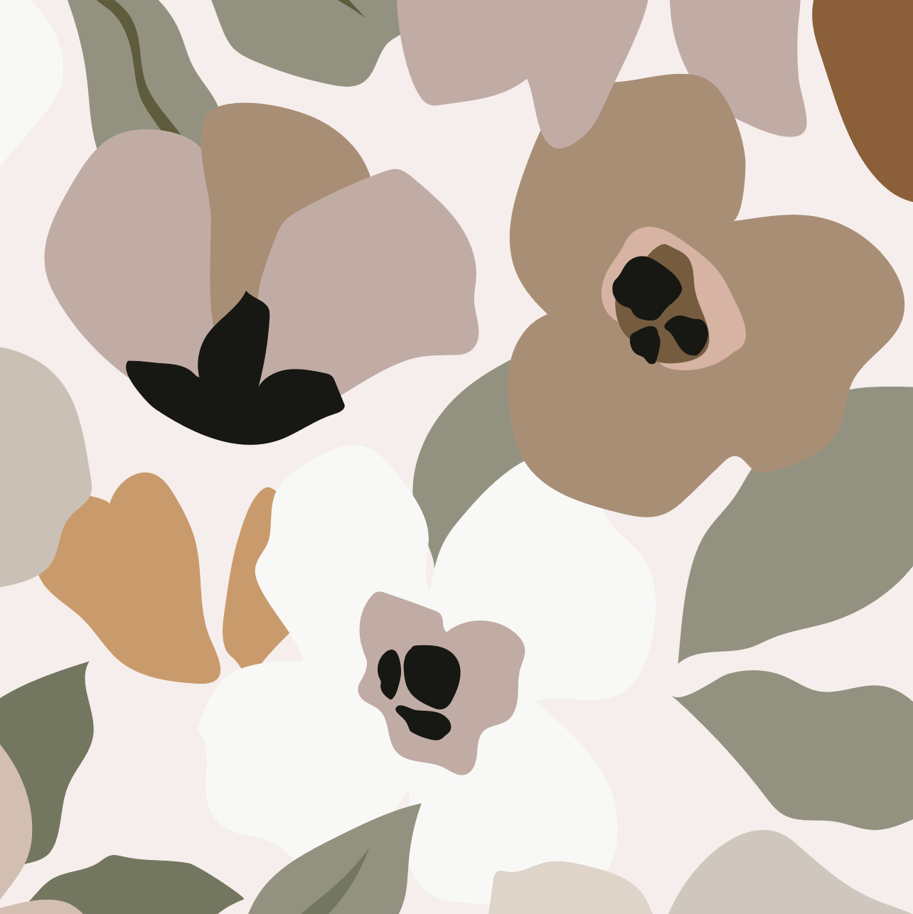 Sienna Floral Wallpaper Mural - Munks and Me Wallpaper