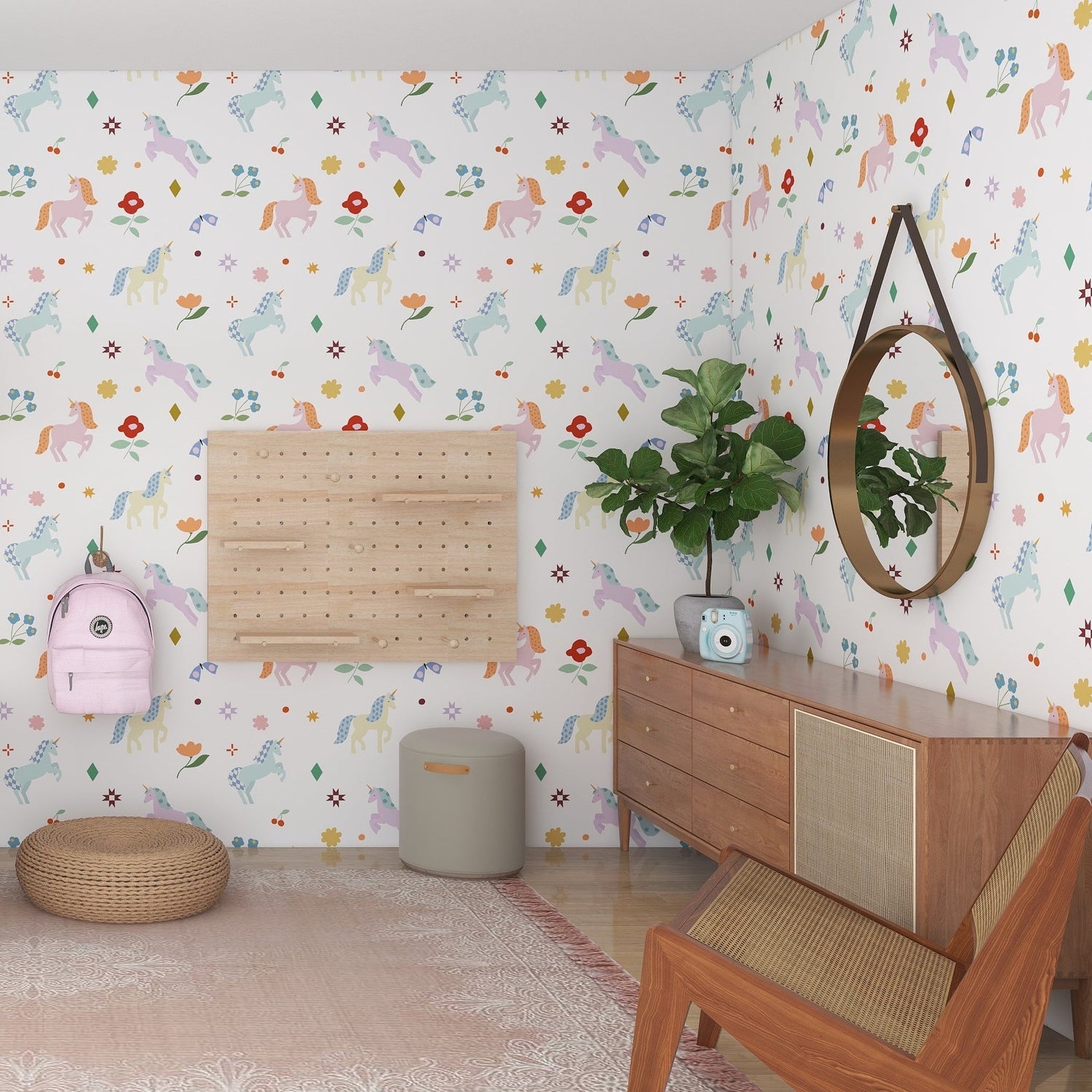 Unicorn Party Wallpaper Repeat Pattern - Munks and Me Wallpaper
