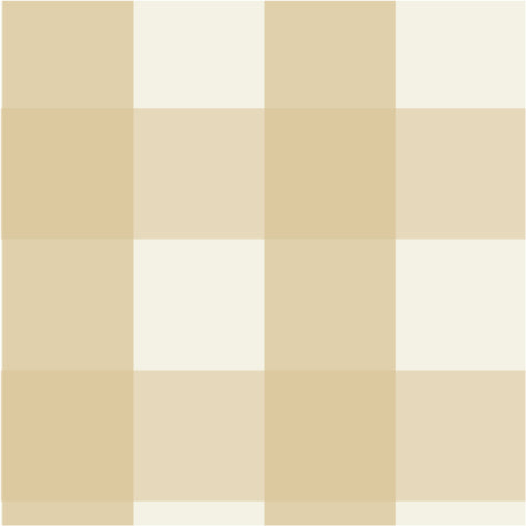 Large Check Wallpaper, Yellow in a gingham check pattern for nursery wallpaper.