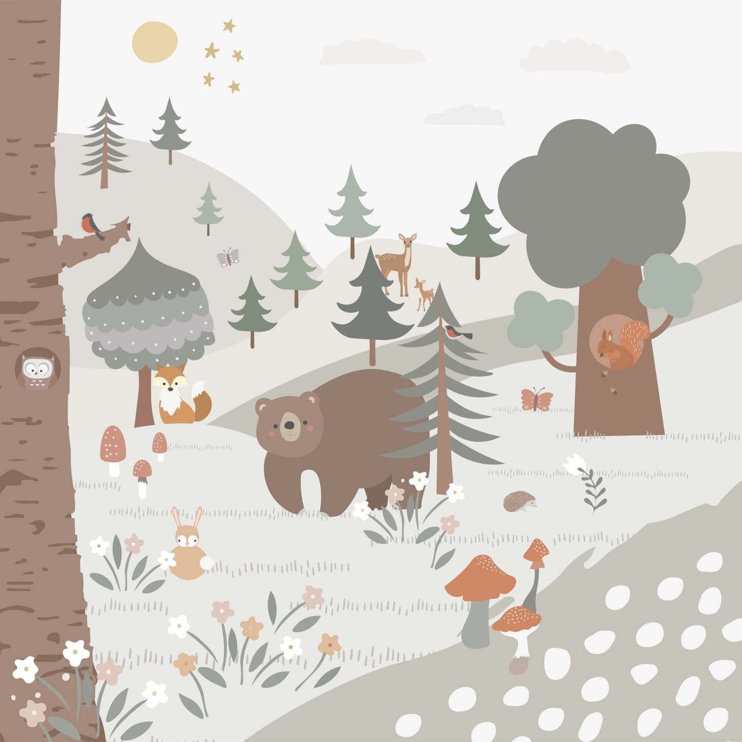 Woodland Wallpaper | Sample - Munks and Me Wallpaper