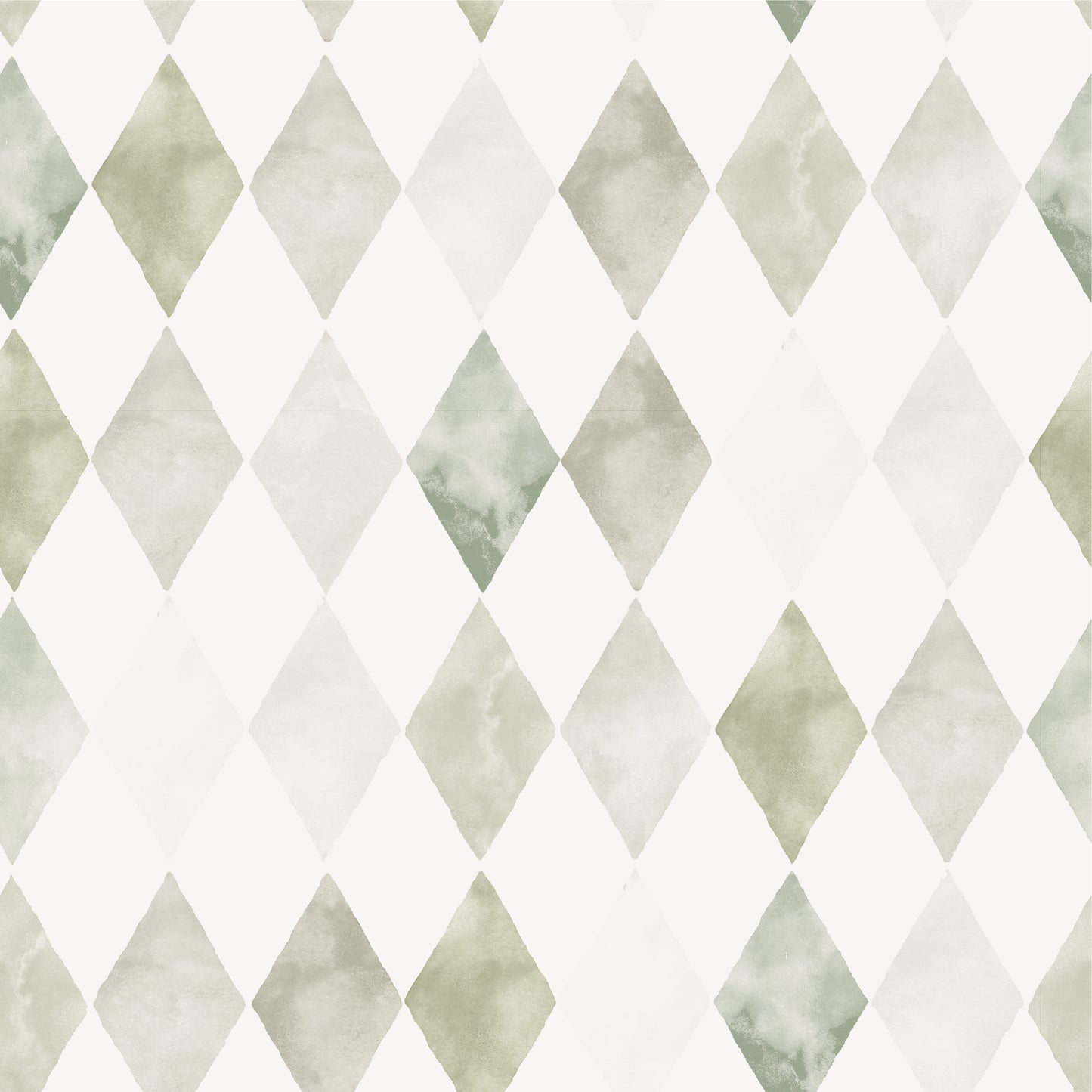 Harlequin Watercolour Wallpaper Repeat Pattern | Green - Munks and Me Wallpaper