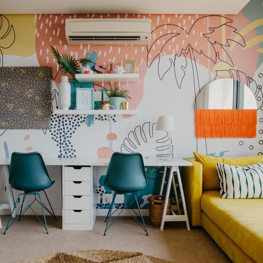 Tropical Splash Wallpaper Mural - Munks and Me Wallpaper