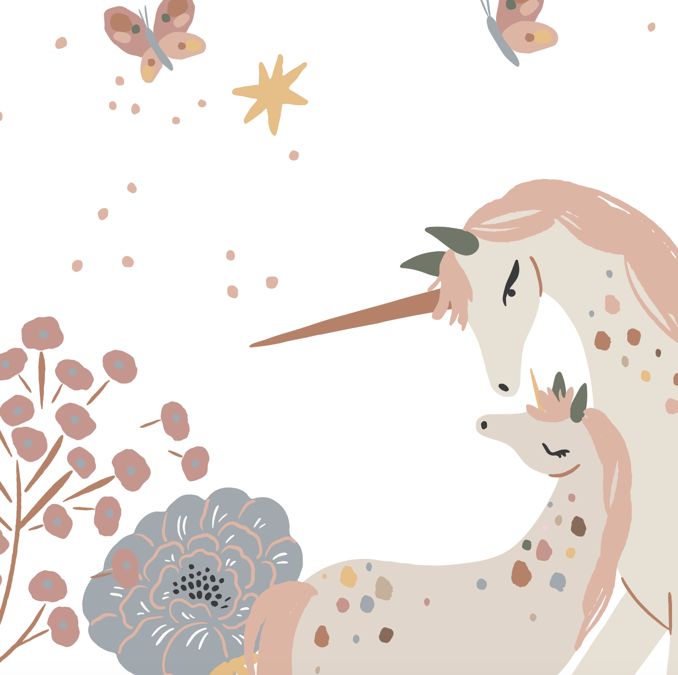 Unicorn Meadow Wallpaper Mural - Munks and Me Wallpaper