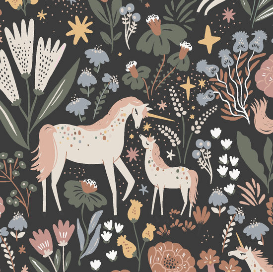 Unicorn Meadow Wallpaper Repeat Pattern - Munks and Me Wallpaper