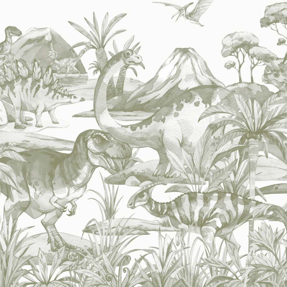 Dinosaur World Wallpaper Mural - Munks and Me Wallpaper