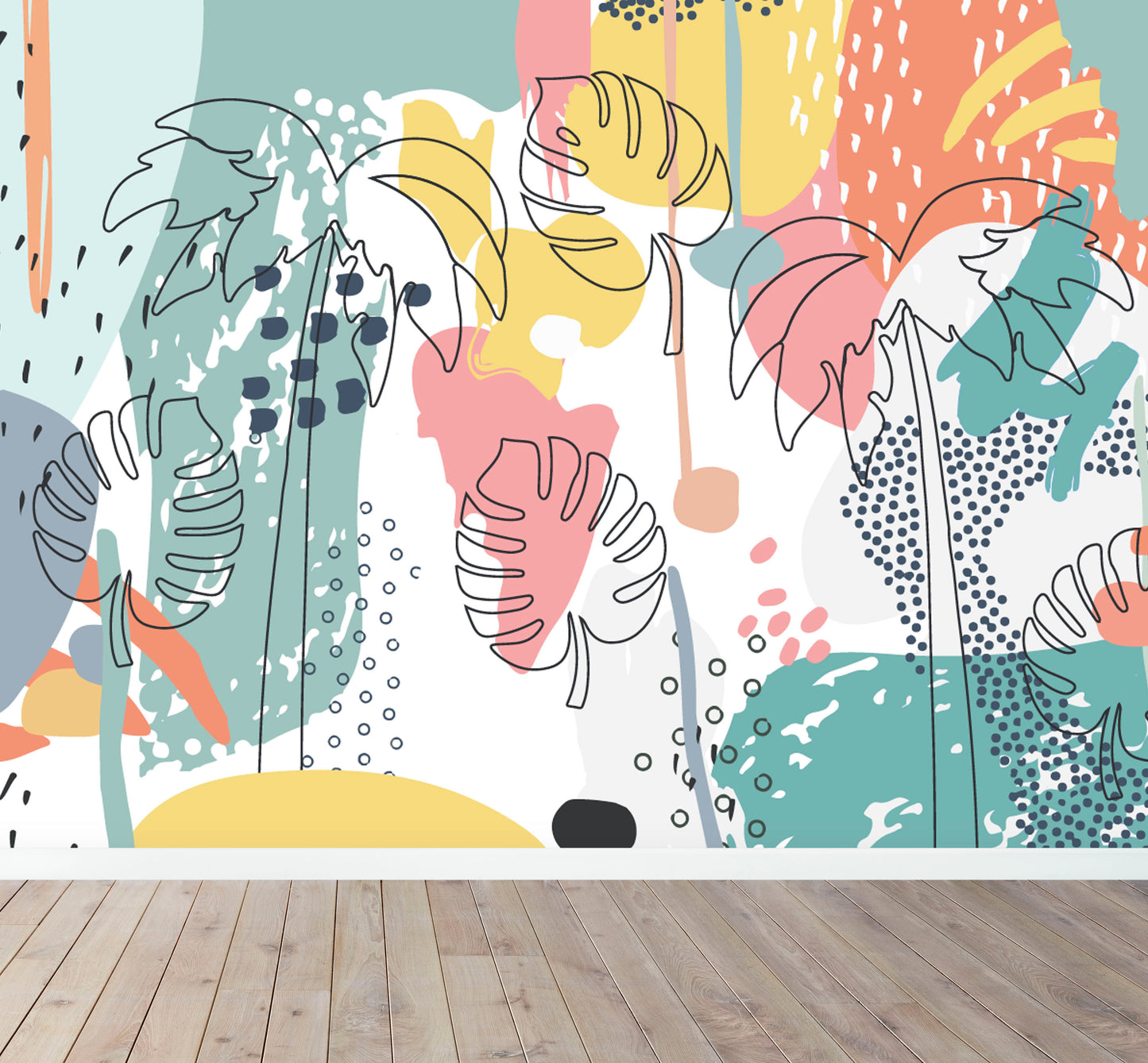 Tropical Splash Wallpaper Mural - Munks and Me Wallpaper