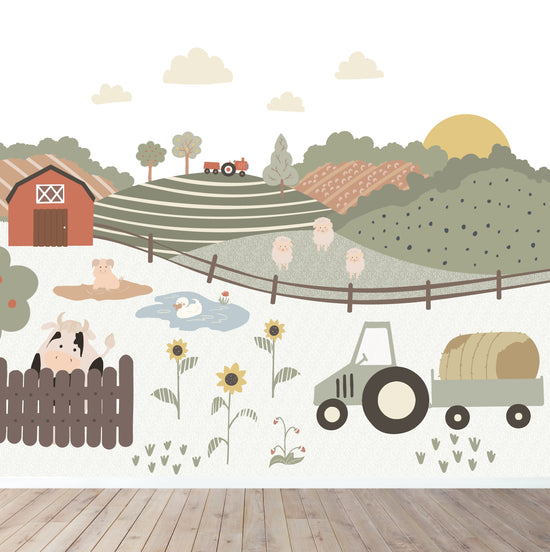 Farmyard Wallpaper Mural - Munks and Me Wallpaper