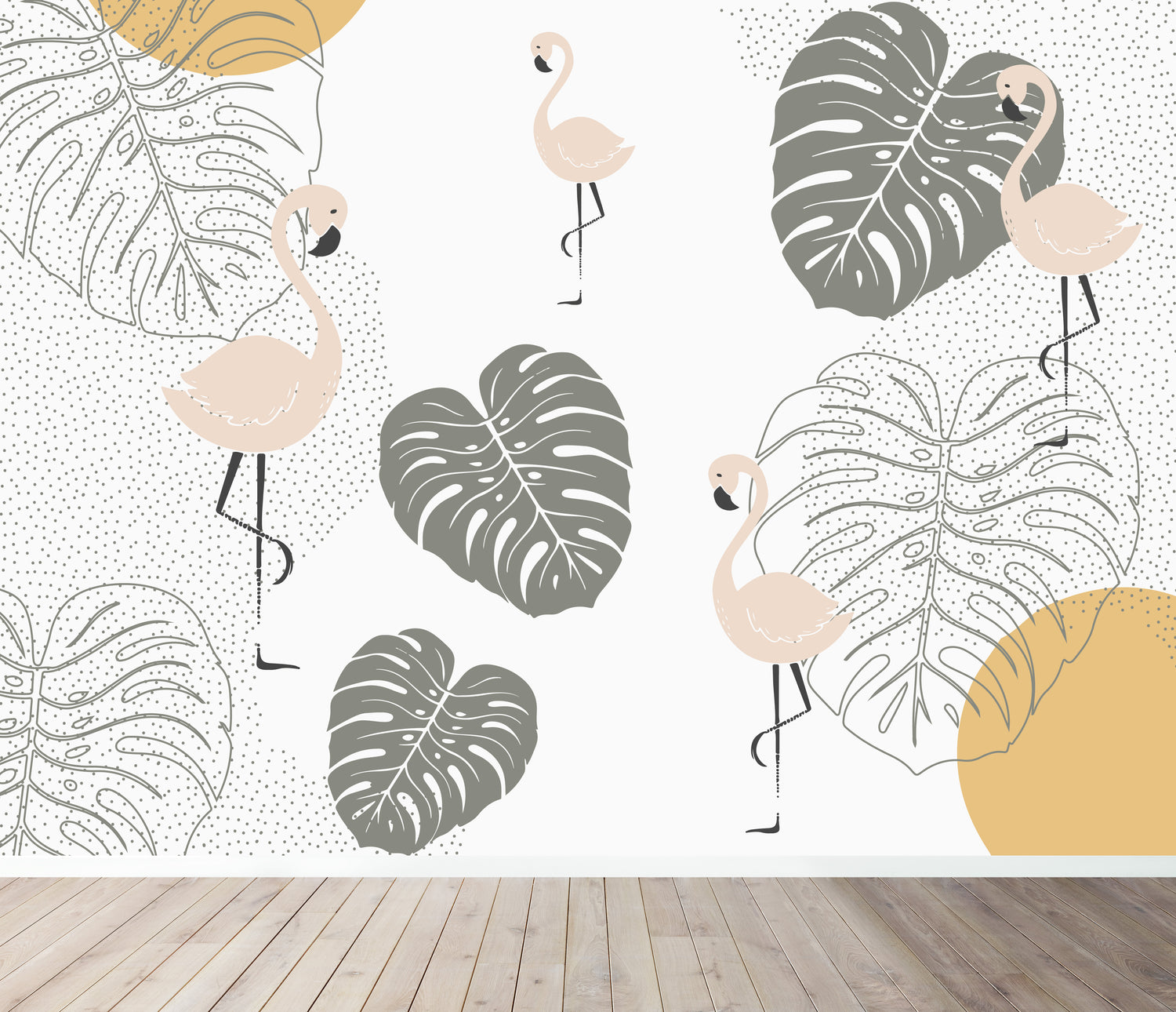 Flamingo Wallpaper Mural - Munks and Me Wallpaper
