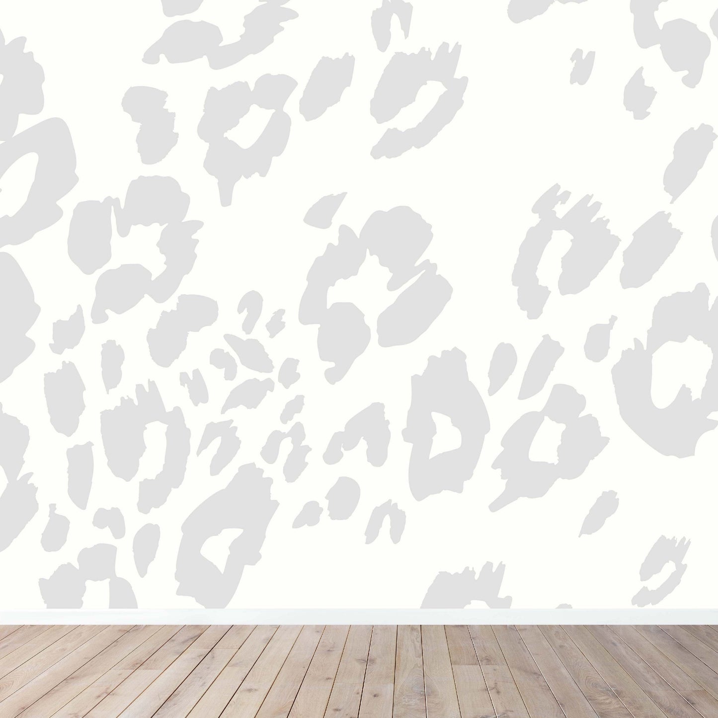 Leopard Print Wallpaper Repeat Pattern | Grey - Munks and Me Wallpaper