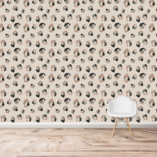 Yara Leopard Print Wallpaper Repeat Pattern - Munks and Me Wallpaper