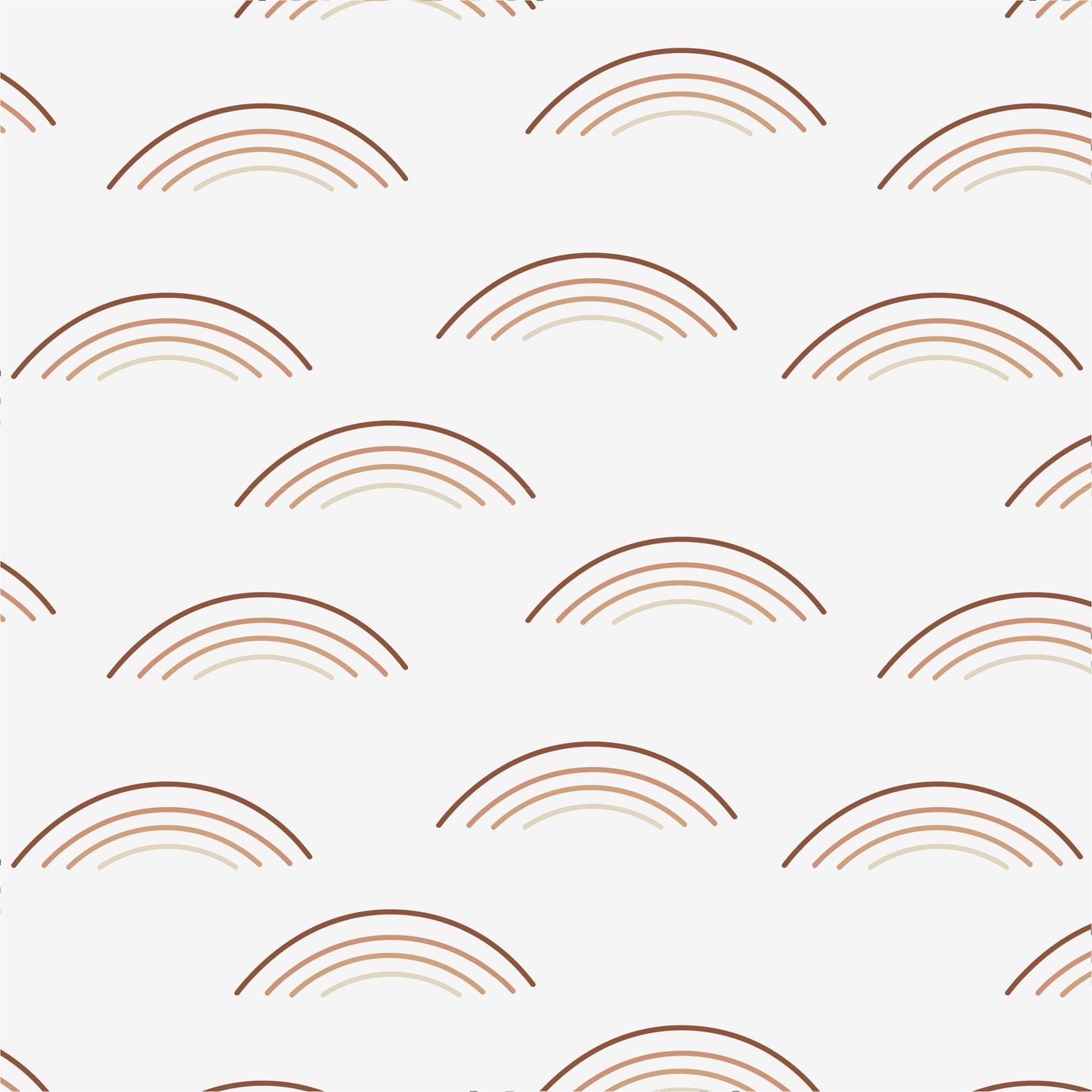 Rainbow Wave Wallpaper Repeat Pattern | Rust - Munks and Me Wallpaper