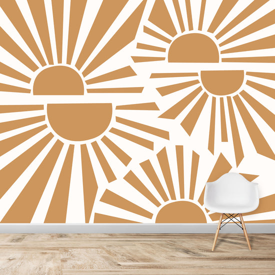 Sunbeams Wallpaper Repeat Pattern - Munks and Me Wallpaper