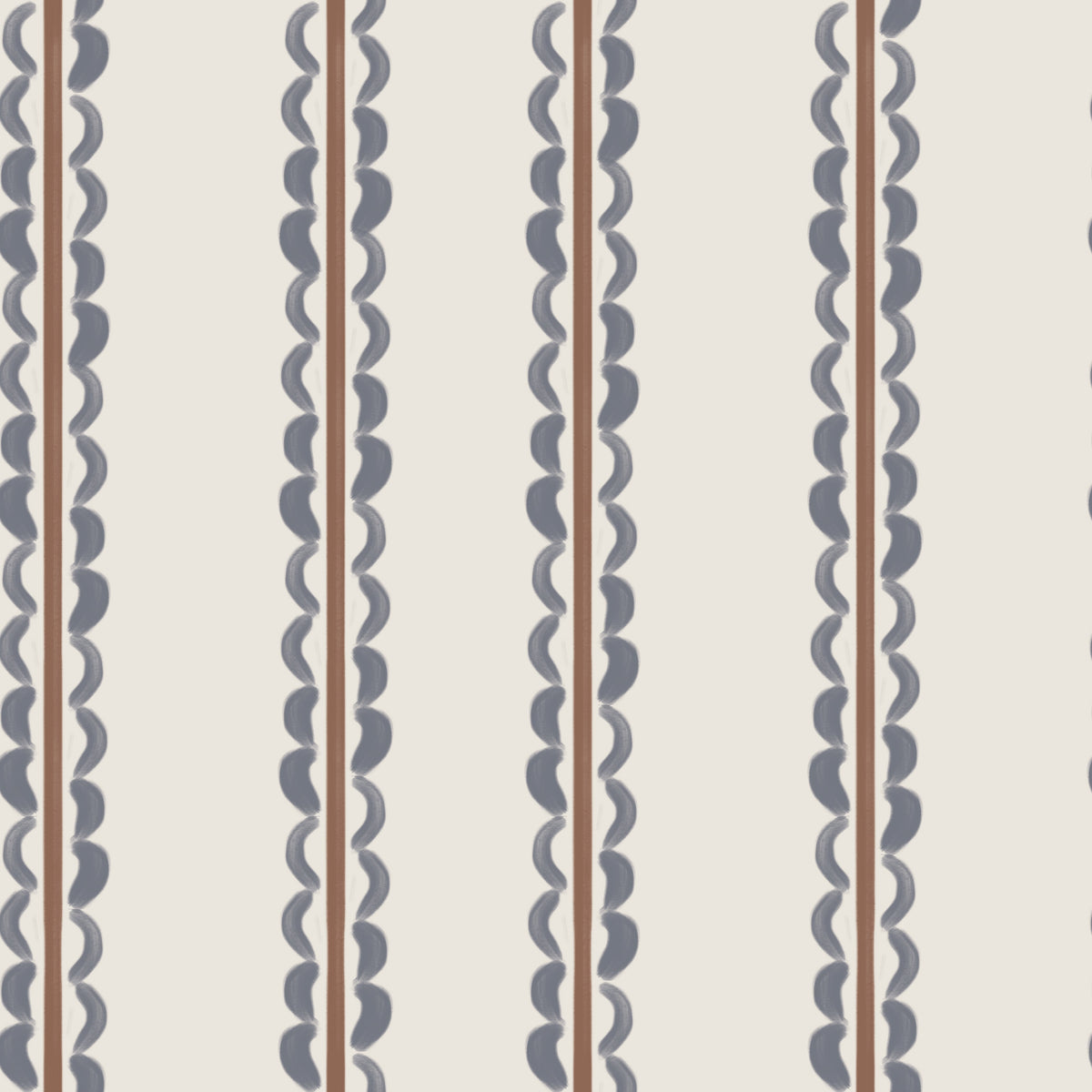 Folk Scallop Stripe: A Small-Scale Wallpaper With Plenty of Personality