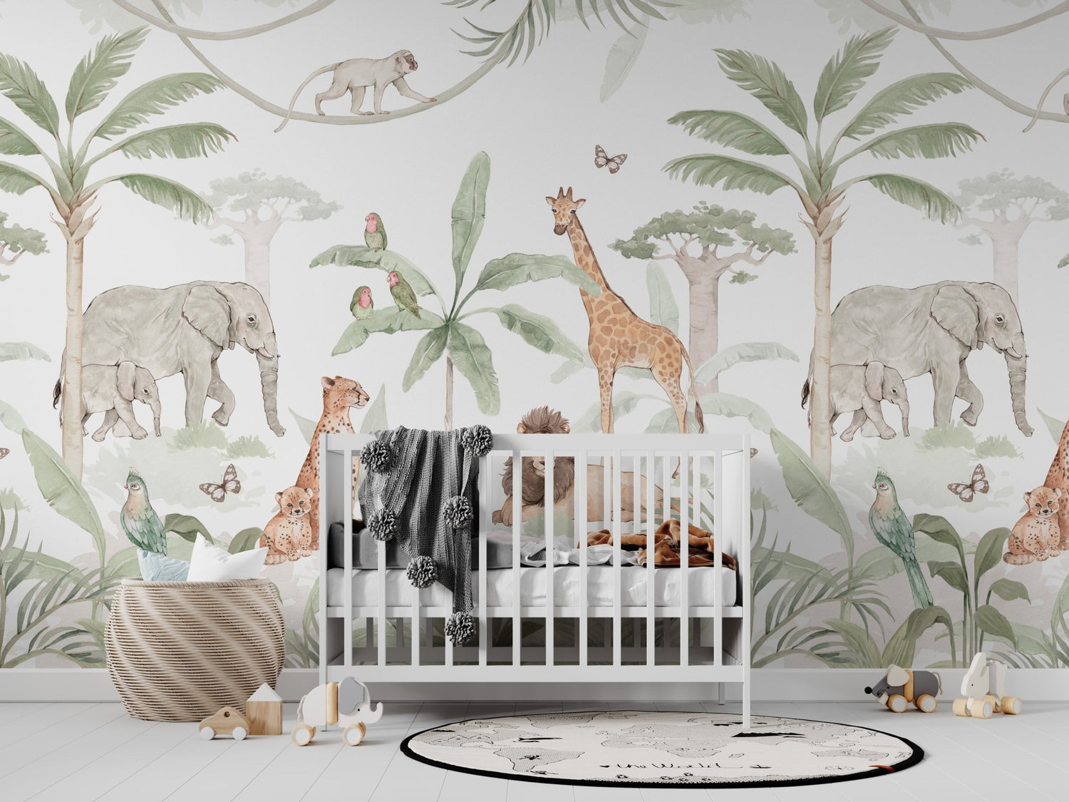 African Safari Nursery - Munks and Me - Nursery Wallpaper