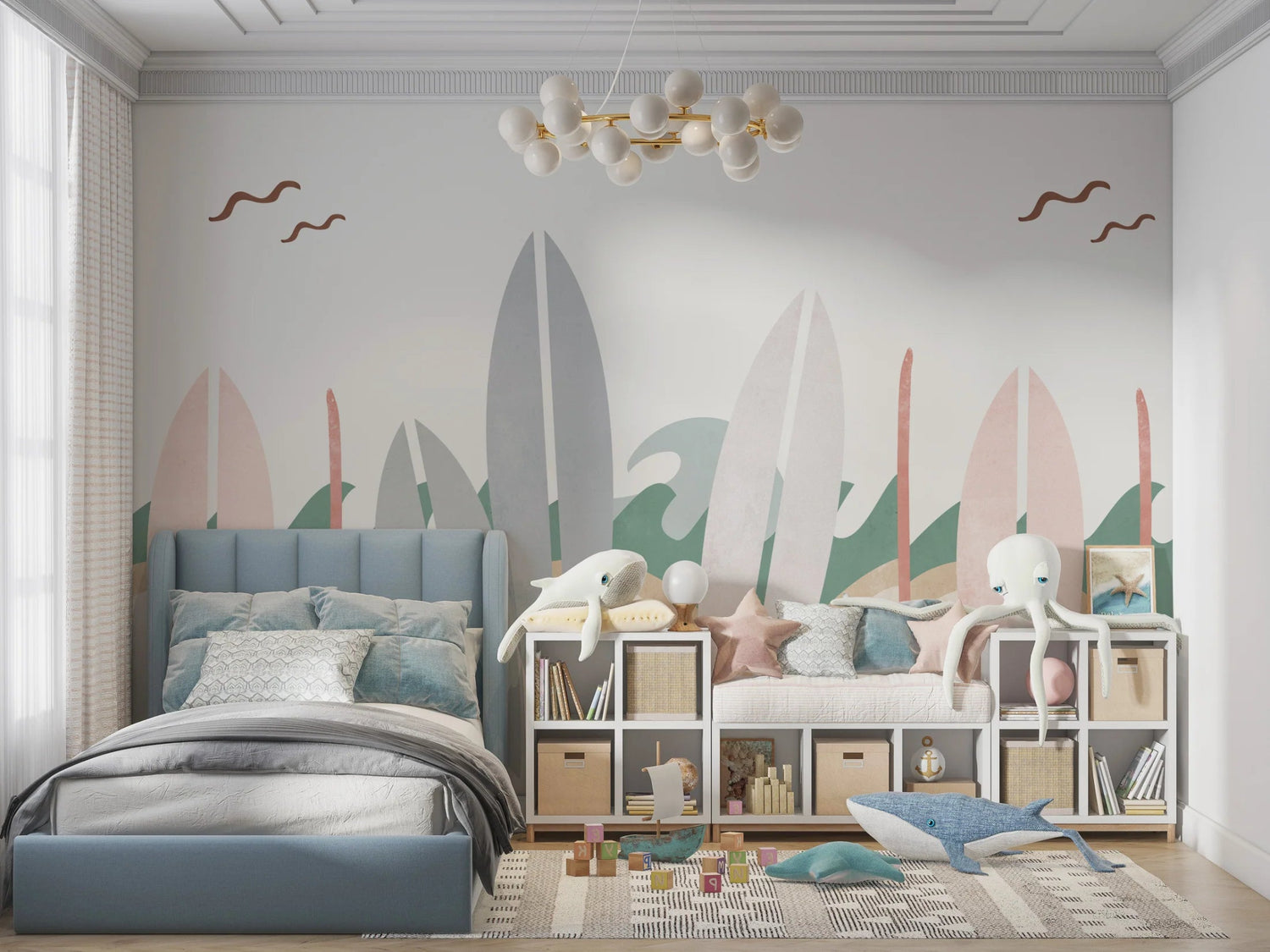 How to Add Seaside Vibes with Wallpaper - Munks and Me - Nursery Wallpaper