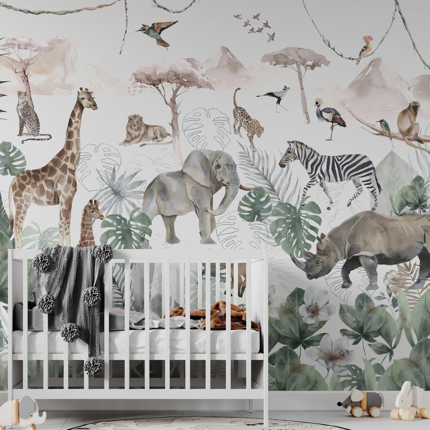 The Most Heavenly Nursery Wallpaper? Paradise Jungle, Of Course!