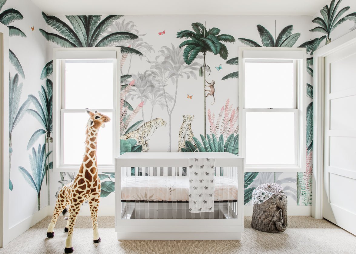 The Jungle Nursery Of Dreams - Munks and Me - Nursery Wallpaper