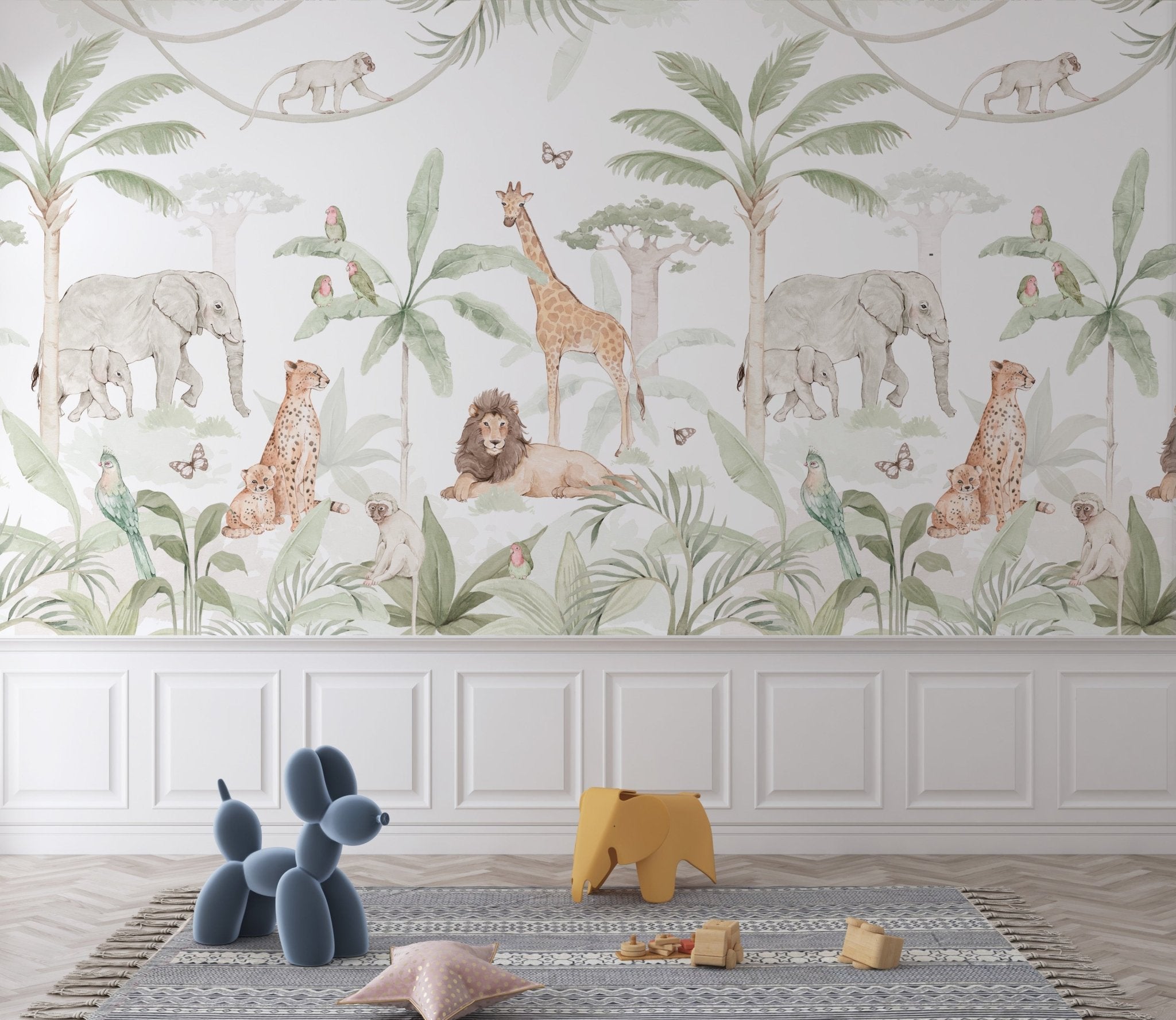 Three Must-Haves For Your Jungle Nursery - Munks and Me - Nursery Wallpaper