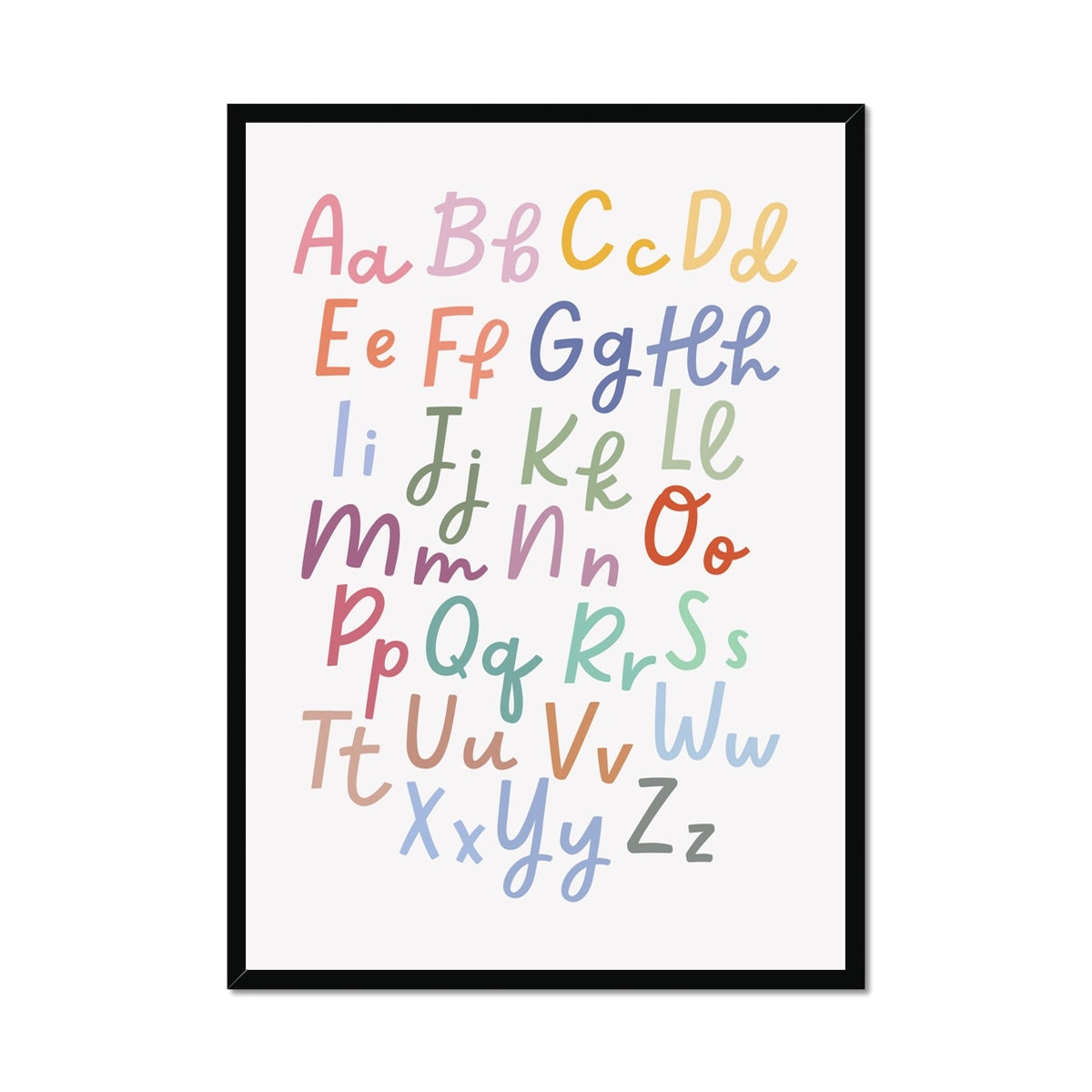 Rainbow Alphabet Framed Print