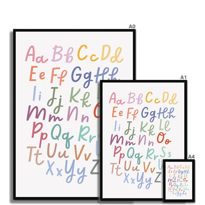 Rainbow Alphabet Framed Print