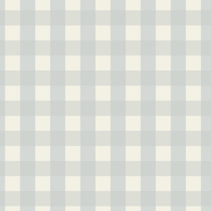 Featuring a simple checkered pattern with alternating light gray and off-white squares arranged in a grid, the Mini Check Wallpaper, Blue is perfect for use as children’s wallpaper or nursery wallpaper, bringing a gentle touch of classic style to any space.